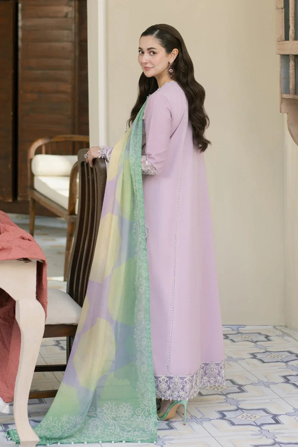Maryum N Maria | Luxury Lawn 25 | ALEIA - MS50115 - Rang-e-Khaas