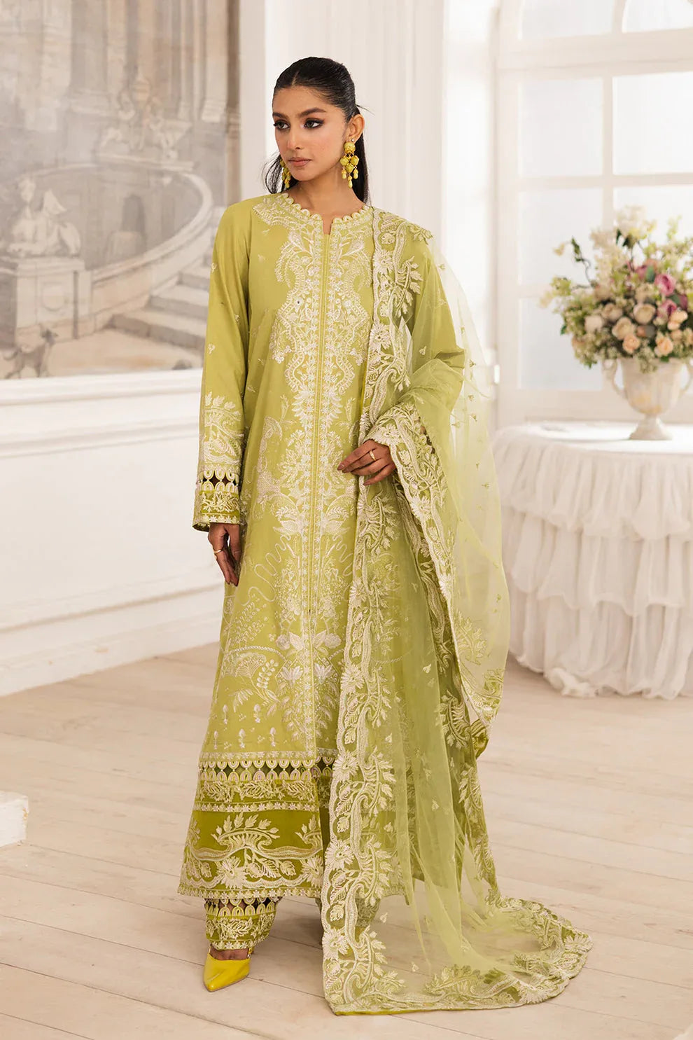 Maryum N Maria | Mira Luxury Lawn | MOZHDEH - FS50115 - Rang-e-Khaas