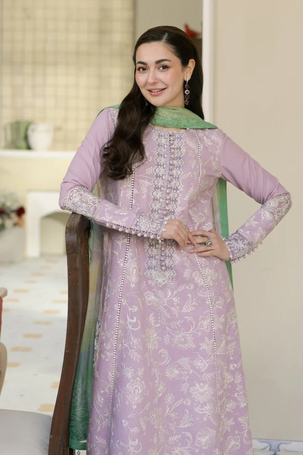 Maryum N Maria | Luxury Lawn 25 | ALEIA - MS50115 - Rang-e-Khaas