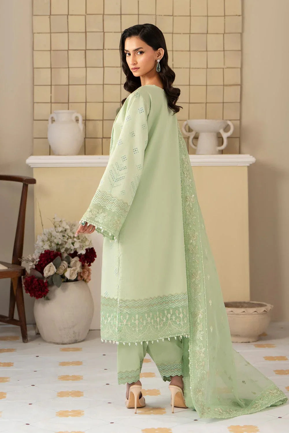 Maryum N Maria | Luxury Lawn 25 | AZAL - MS50116 - Rang-e-Khaas