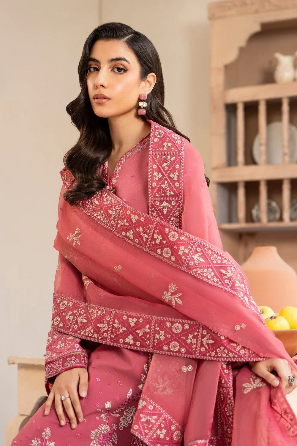 Maryum N Maria | Luxury Lawn 25 | ADRA - MS50118 - Rang-e-Khaas