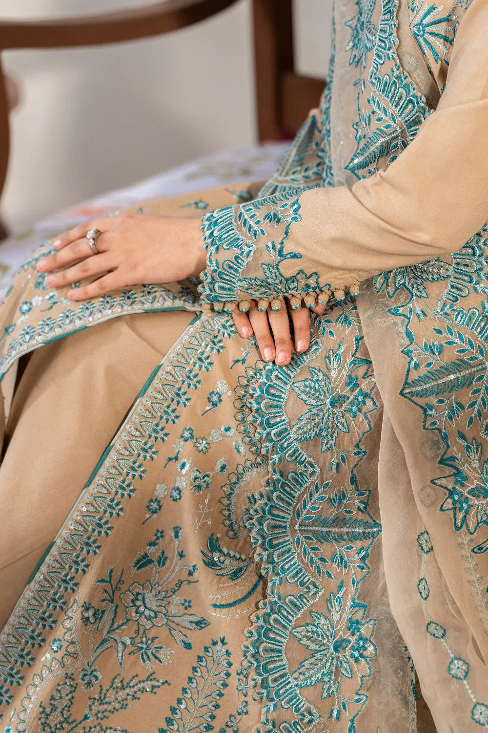 Maryum N Maria | Luxury Lawn 25 | ASHYA - MS50119 - Rang-e-Khaas