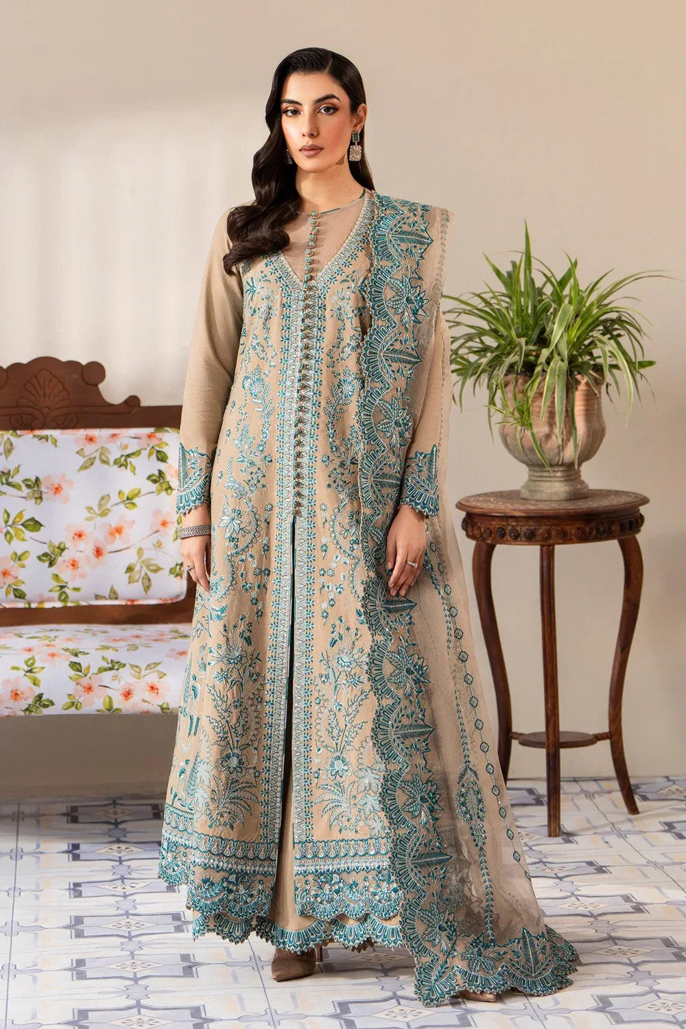 Maryum N Maria | Luxury Lawn 25 | ASHYA - MS50119 - Rang-e-Khaas