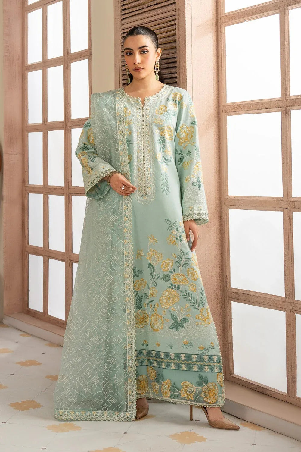 Maryum N Maria | Luxury Lawn 25 | ALAIA - MS50122 - Rang-e-Khaas