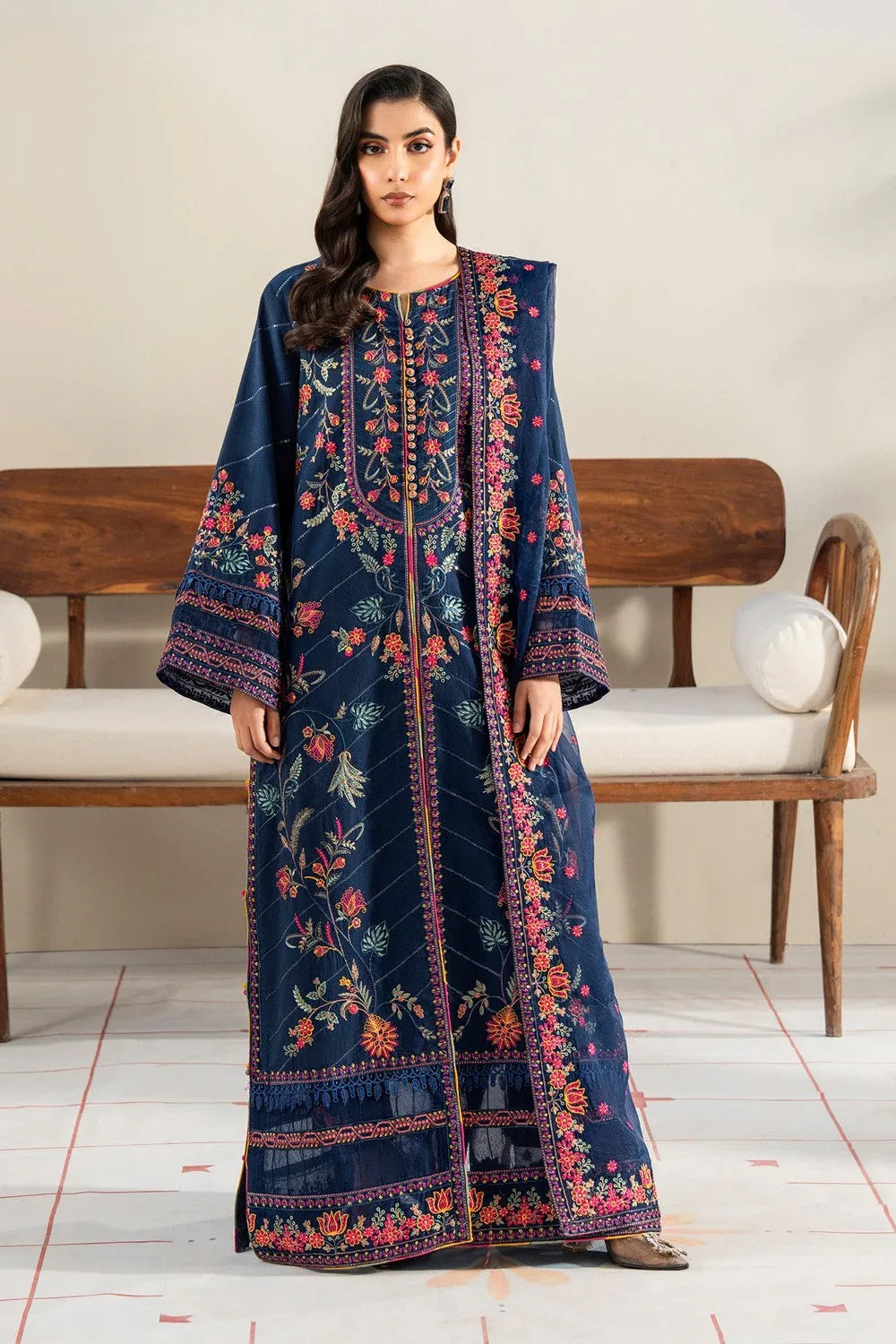 Maryum N Maria | Luxury Lawn 25 | ARAYA - MS50124 - Rang-e-Khaas