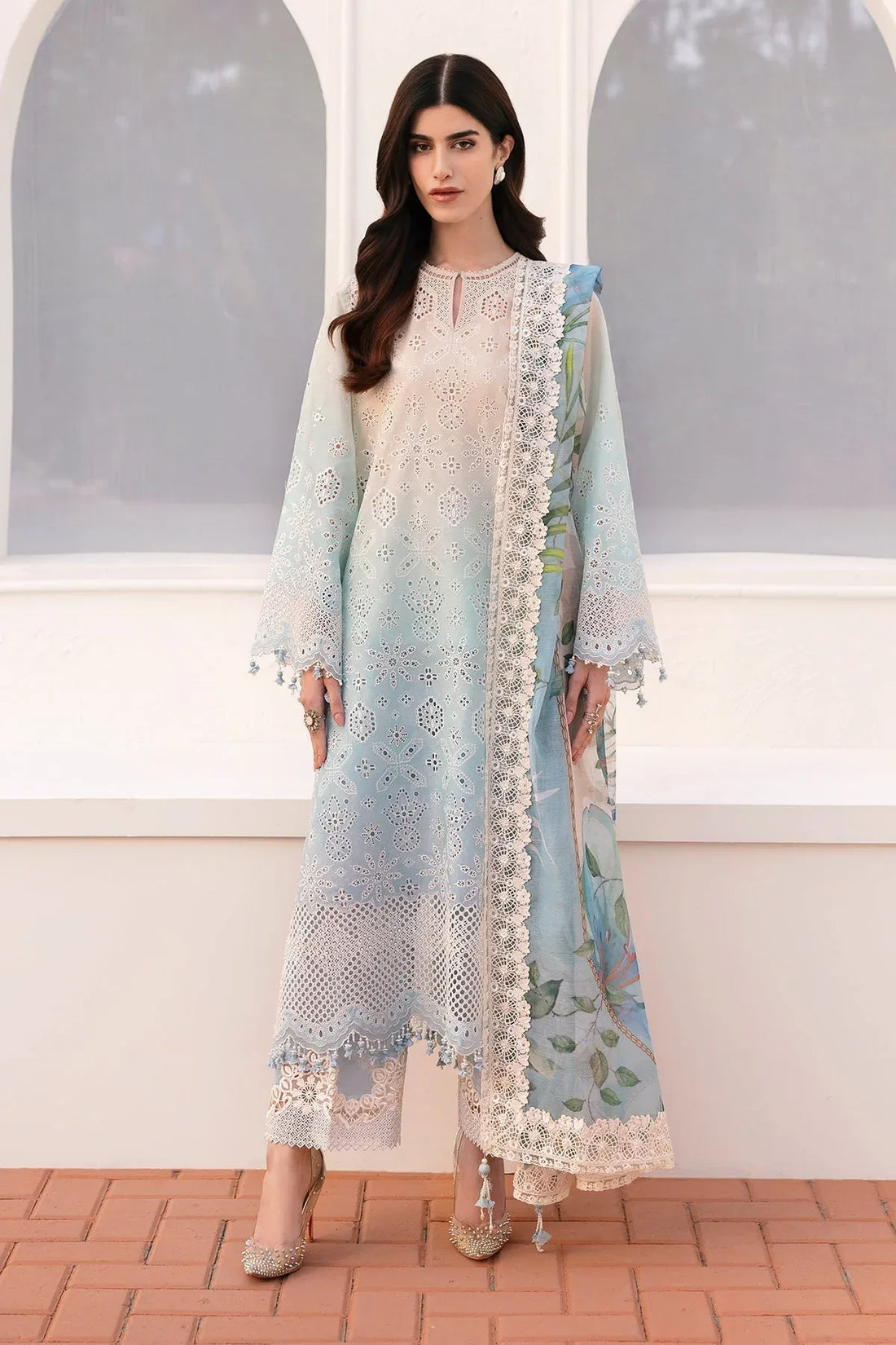 Baroque | Eid Printique | EMBROIDERED PRINTED LAWN UF-4185 - Rang-e-Khaas