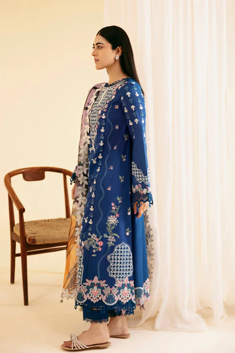 Qalamkar | Qlinekari Luxury Lawn | SQ-08 ZEL - Rang-e-Khaas