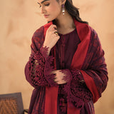 BAROQUE-EMBROIDERED SLUB KHADDAR UF-477