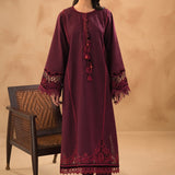 BAROQUE-EMBROIDERED SLUB KHADDAR UF-477