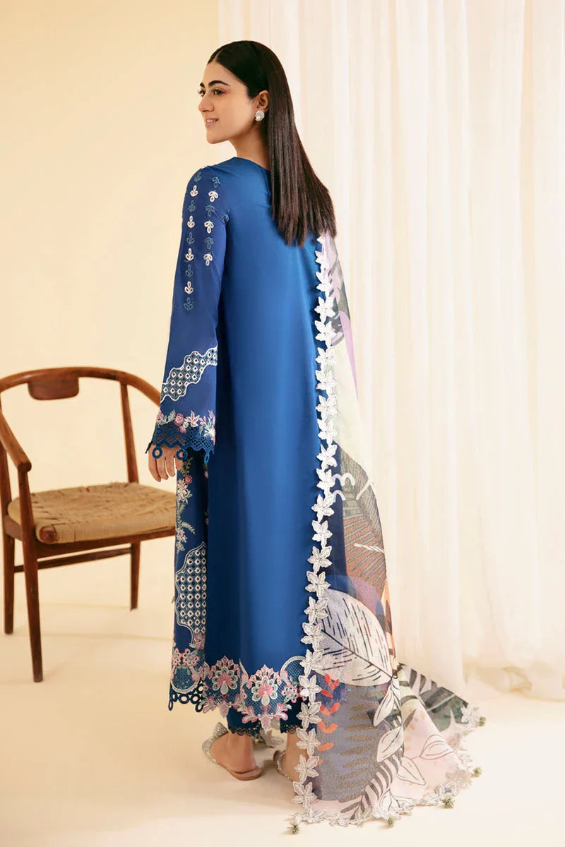Qalamkar | Qlinekari Luxury Lawn | SQ-08 ZEL - Rang-e-Khaas