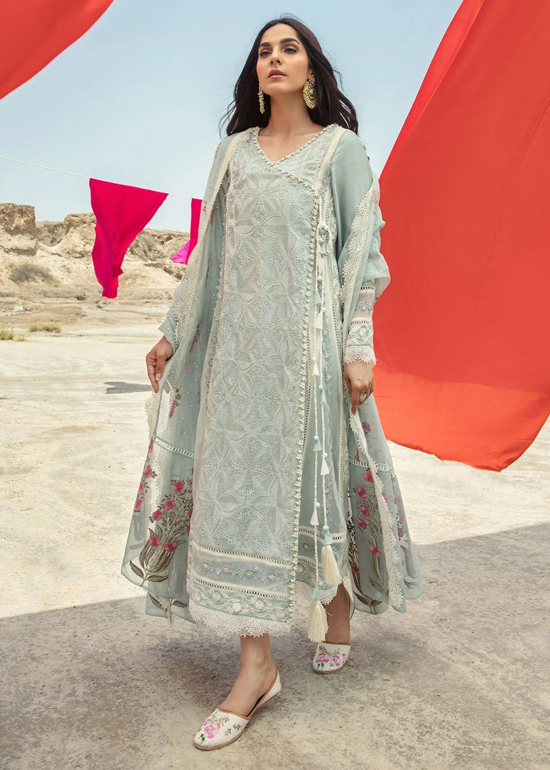 Saira Shakira | Luxury Pret | Seafoam - Rang-e-Khaas