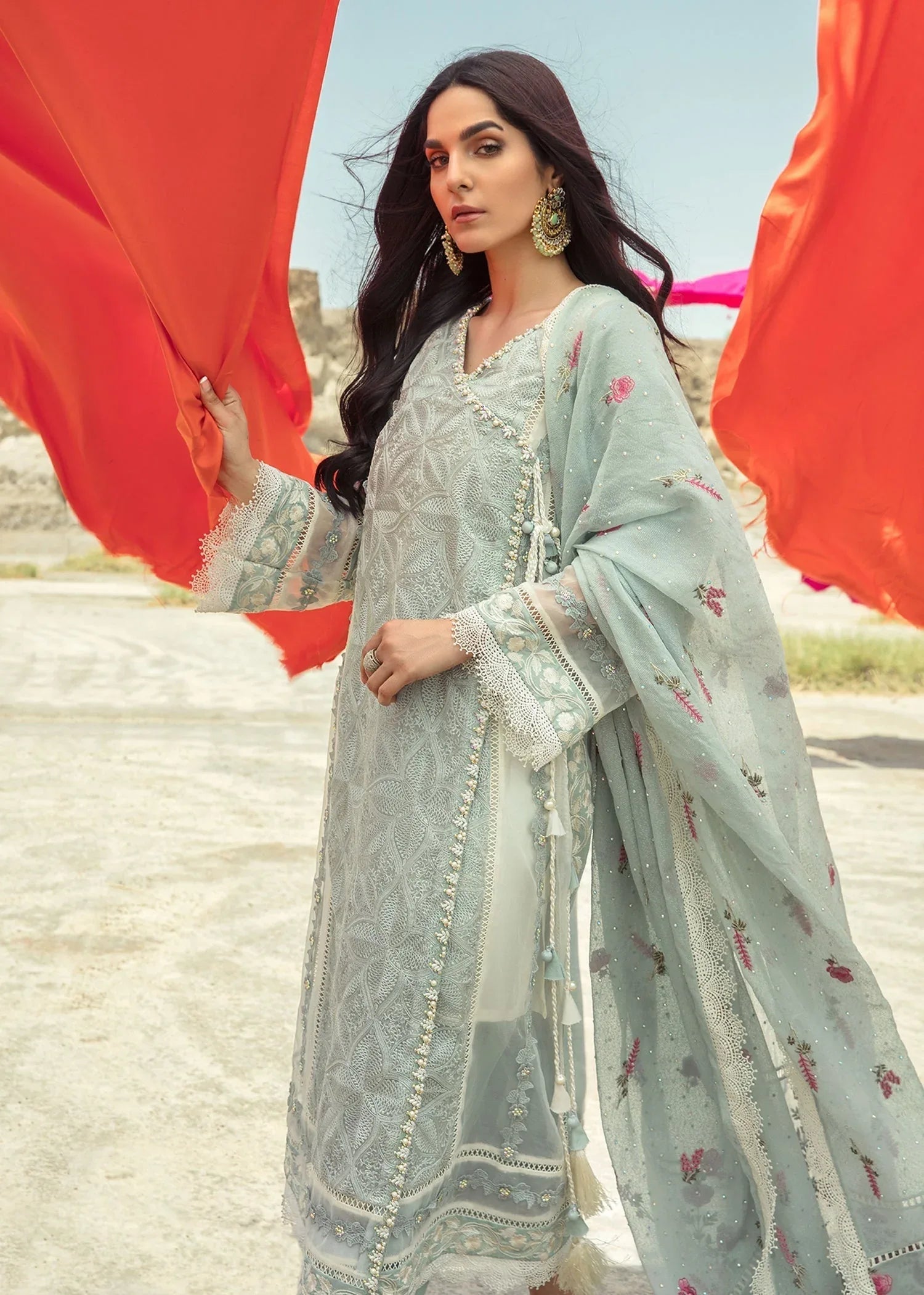 Saira Shakira | Luxury Pret | Seafoam - Rang-e-Khaas