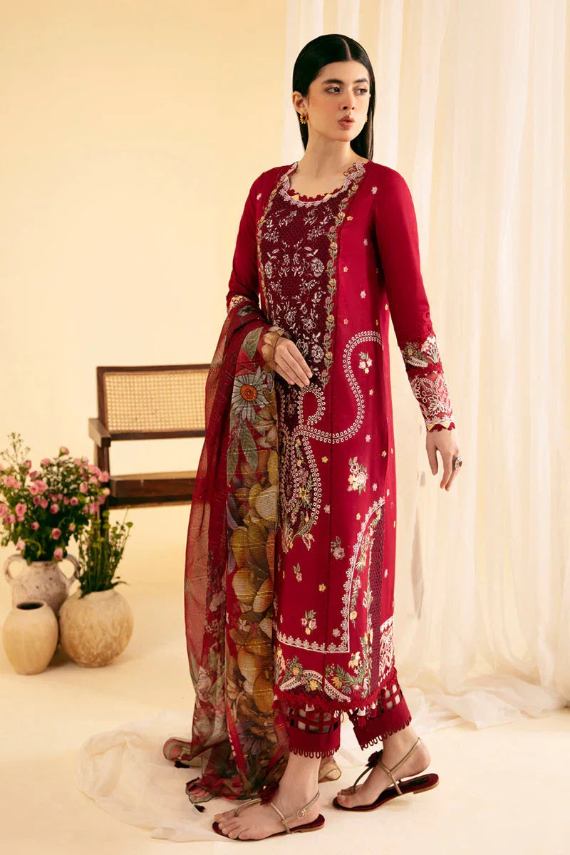 Qalamkar | Qlinekari Luxury Lawn | SQ-04 LARMINA - Rang-e-Khaas