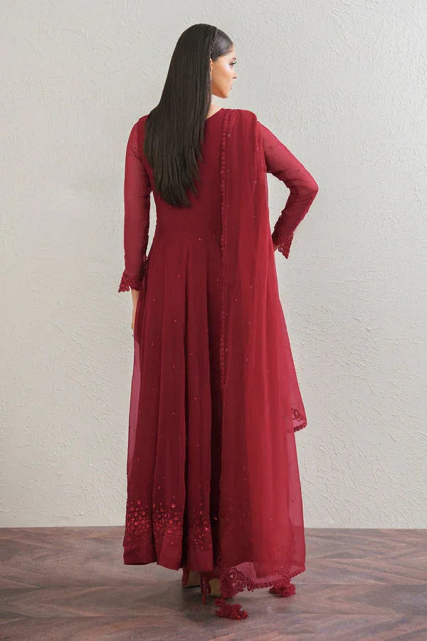 Baroque | Luxury Pret 25 | EMBROIDERED CHIFFON FROCK PR-901 - Rang-e-Khaas