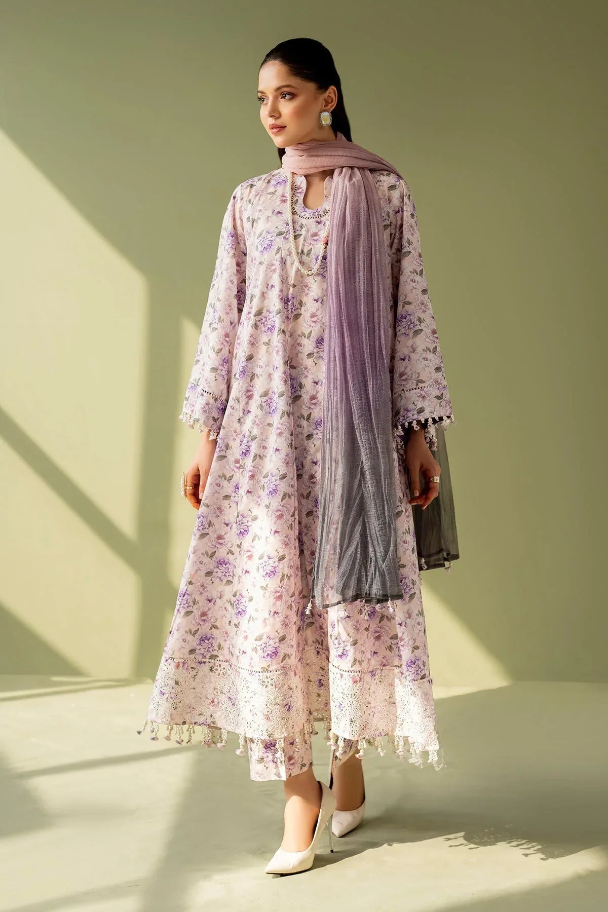 Baroque | Eid Printique | EMBROIDERED PRINTED LAWN UF-4168 - Rang-e-Khaas