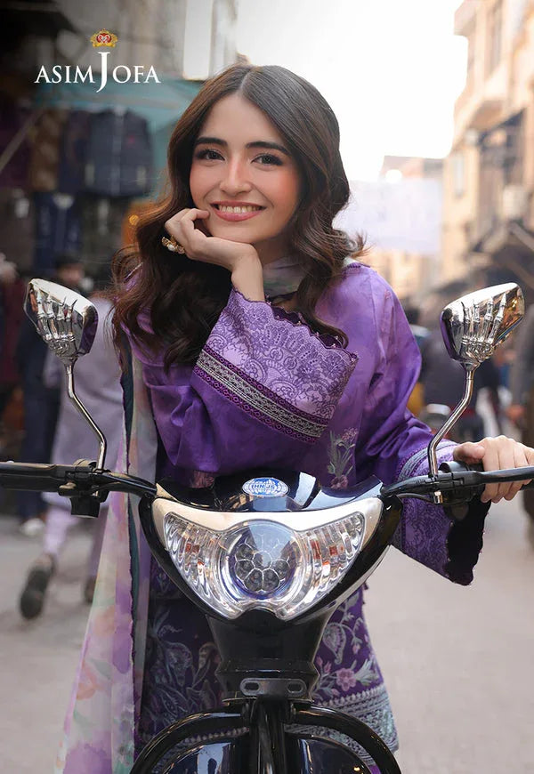 Asim Jofa | Summer Rhapsody | AJUBU-07 Embroidered Lawn - Rang-e-Khaas