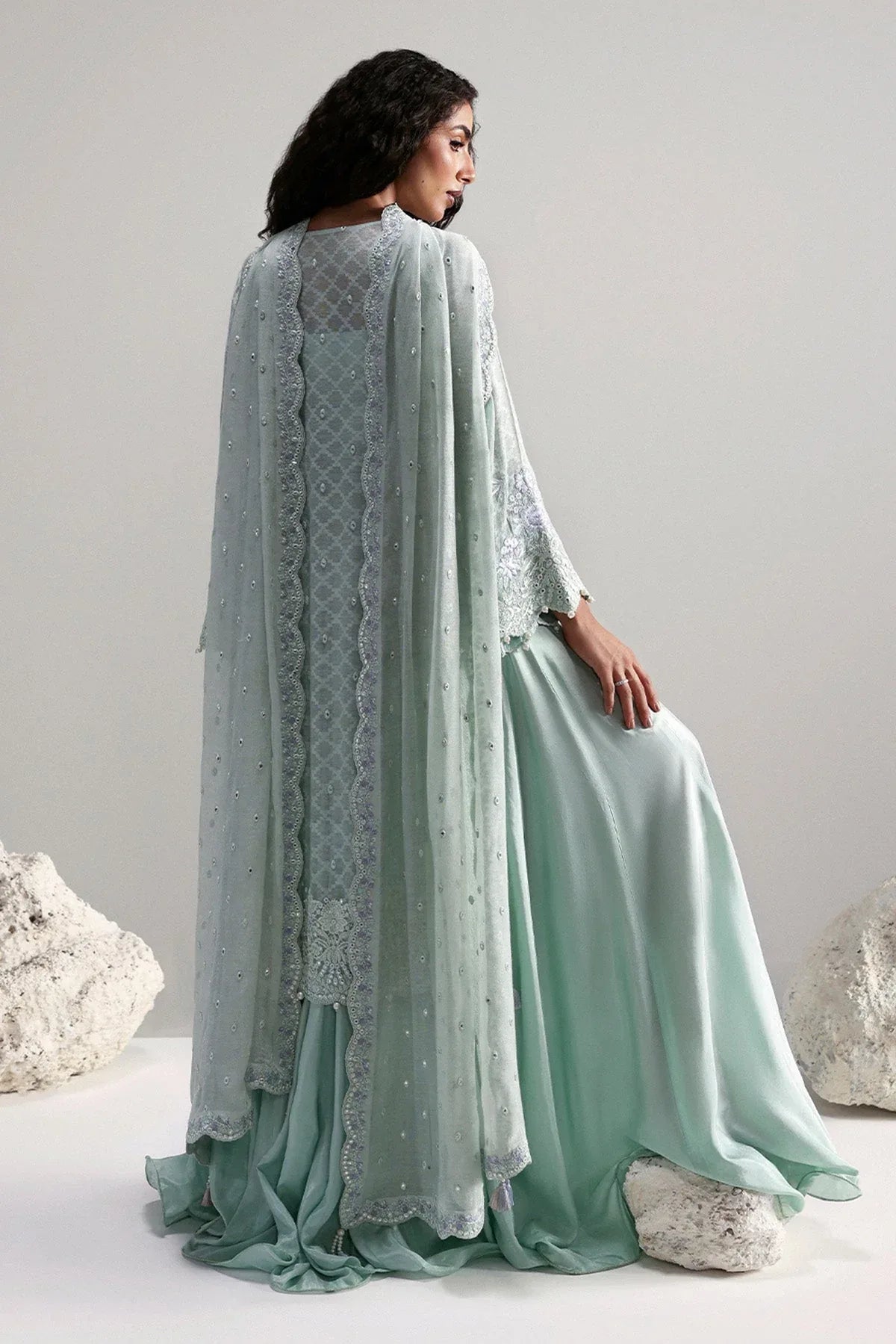 Afrozeh | Slate Ready to Wear | Elysia - Rang-e-Khaas