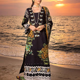 ELAF Signature Embroidered Lawn Unstitched 3Pc Suit ESL-08B NIGHTFALL