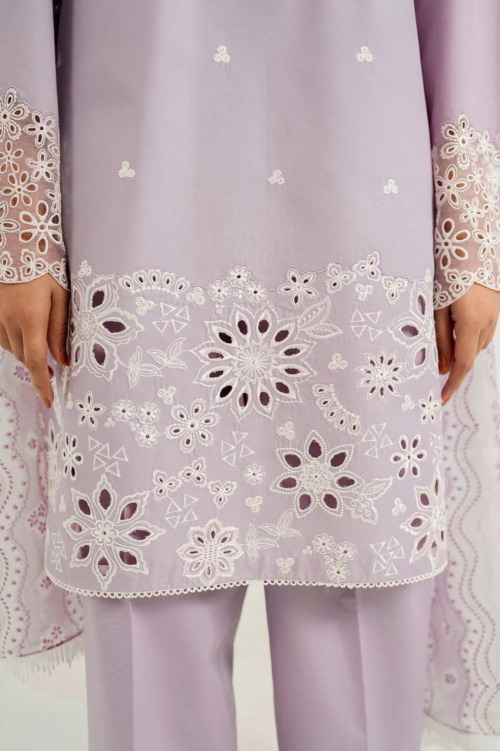 Farasha | Thread Lines Embroidered | Pastel Haze - Rang-e-Khaas