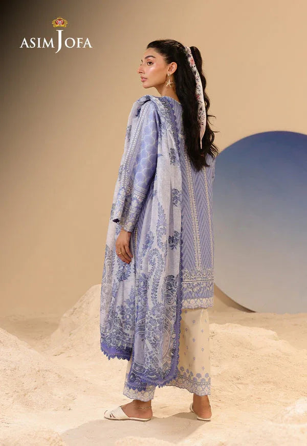 Asim Jofa | Summer Rhapsody | AJUBU-13 Printed Embroidered Lawn - Rang-e-Khaas