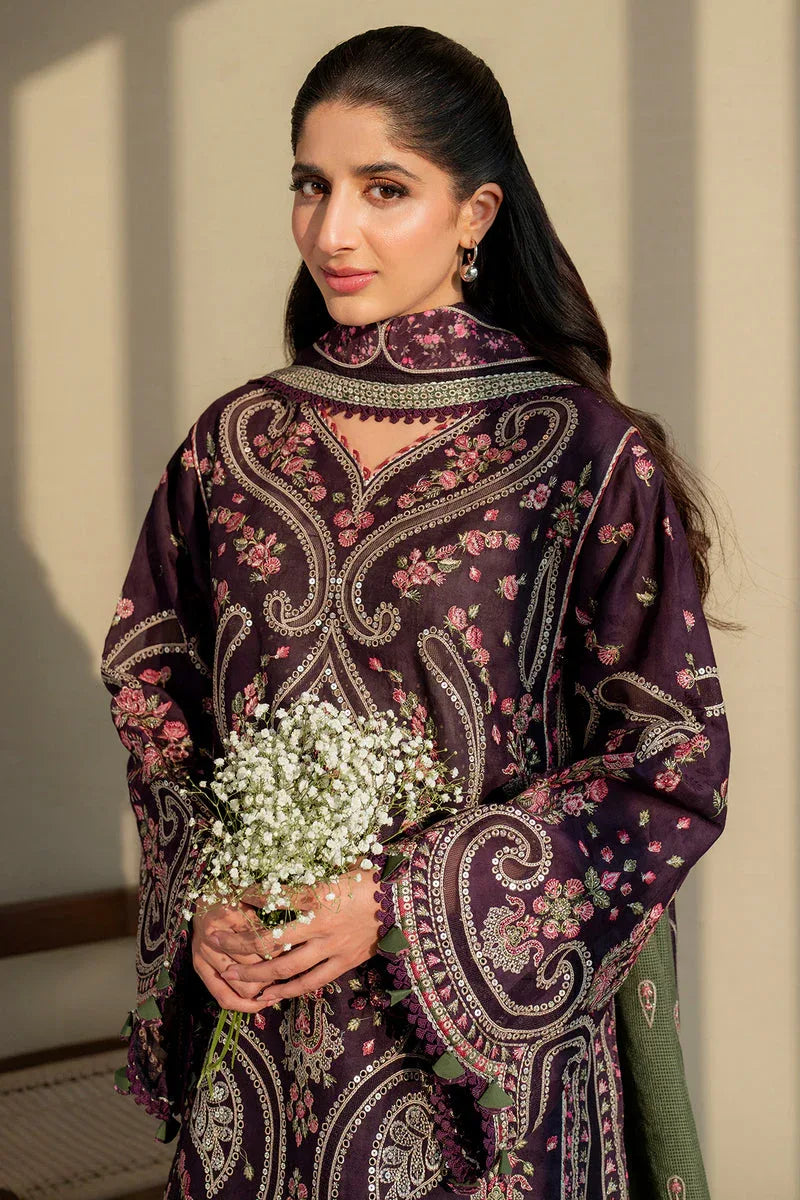 Jazmin | Shahkaar Luxury Lawn 25 | SL25-D6 - Rang-e-Khaas