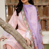 Farasha | Summer Weaves Embroidered Lawn | Coral Peach