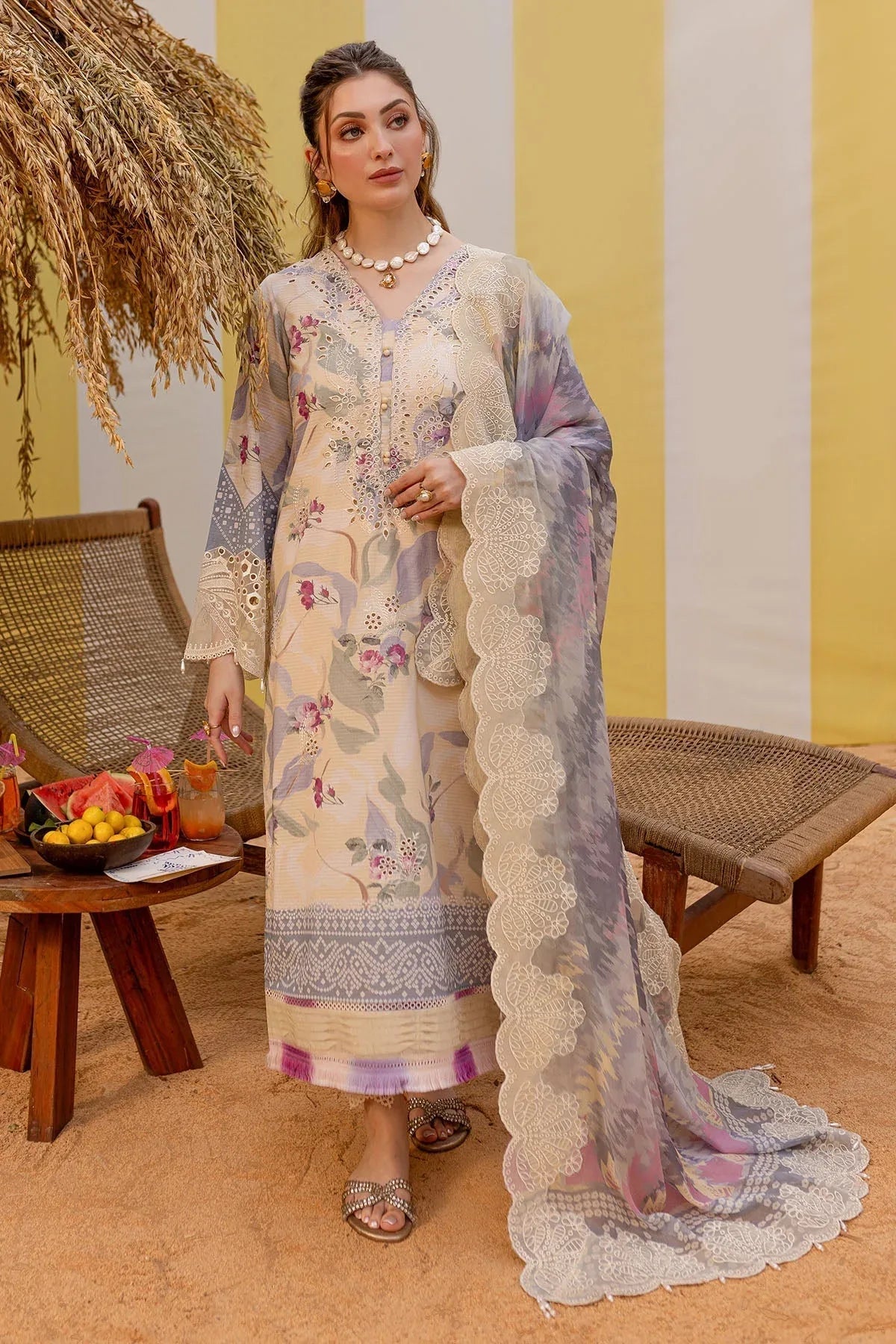 Nureh | Gardenia Lawn 25 | NSG-177 - Rang-e-Khaas