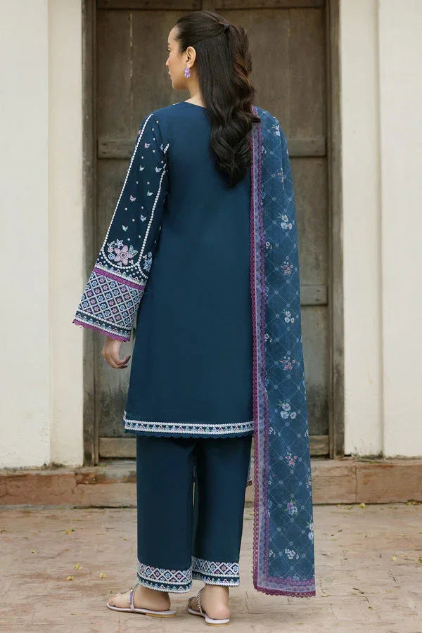 Farasha | Summer Weaves Embroidered Lawn | Blue Allure - Rang-e-Khaas