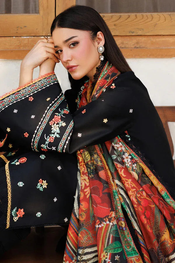 Farasha | Summer Weaves Embroidered Lawn | Midnight Veil - Rang-e-Khaas