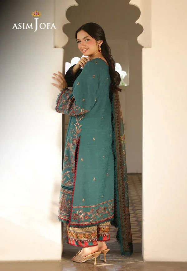 Asim Jofa | Summer Rhapsody | AJUBU-03 Embroidered Jacquard - Rang-e-Khaas