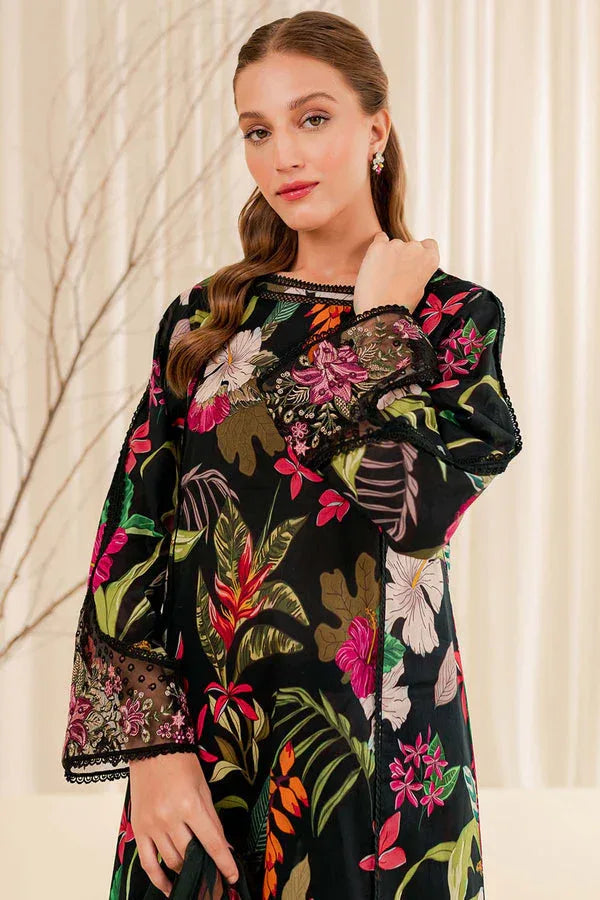 Farasha | Printed Essentials | Ebony Passion - Rang-e-Khaas