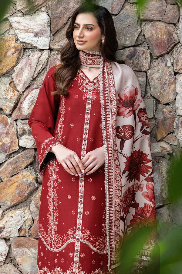 Farasha | Eminence Khaddar 25 | Claret - Rang-e-Khaas