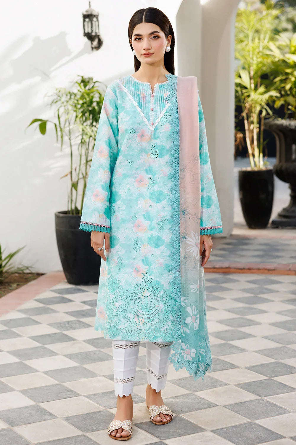 Farasha | Printed Essentials | Blue Dusk - Rang-e-Khaas