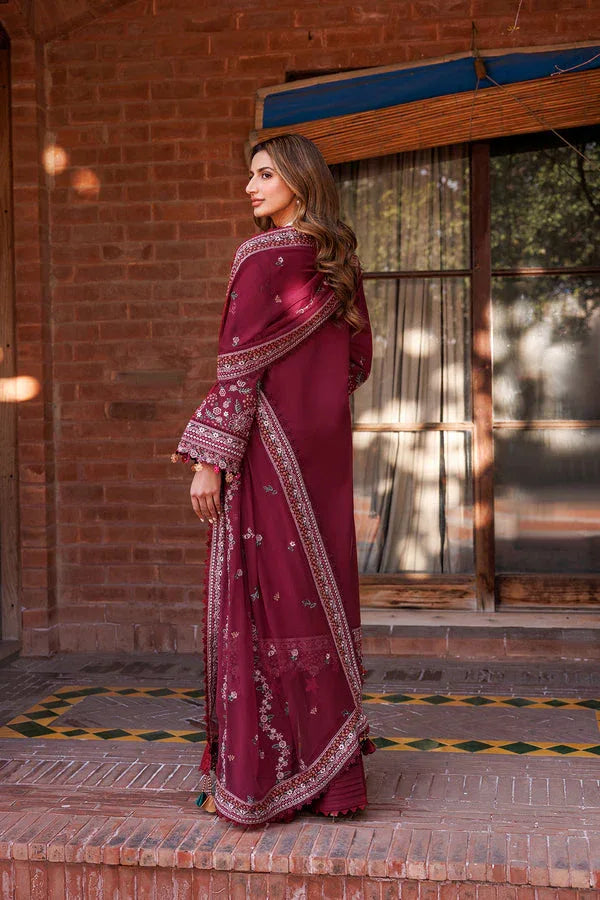 Farasha | Dastoor Embroidered Lawn SS24 | RUBY GLAM - Rang-e-Khaas
