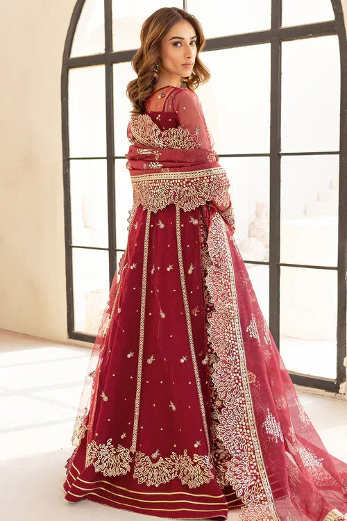 Farasha | Lu Zella Premium Formals 25 | Carmine Allure - Rang-e-Khaas