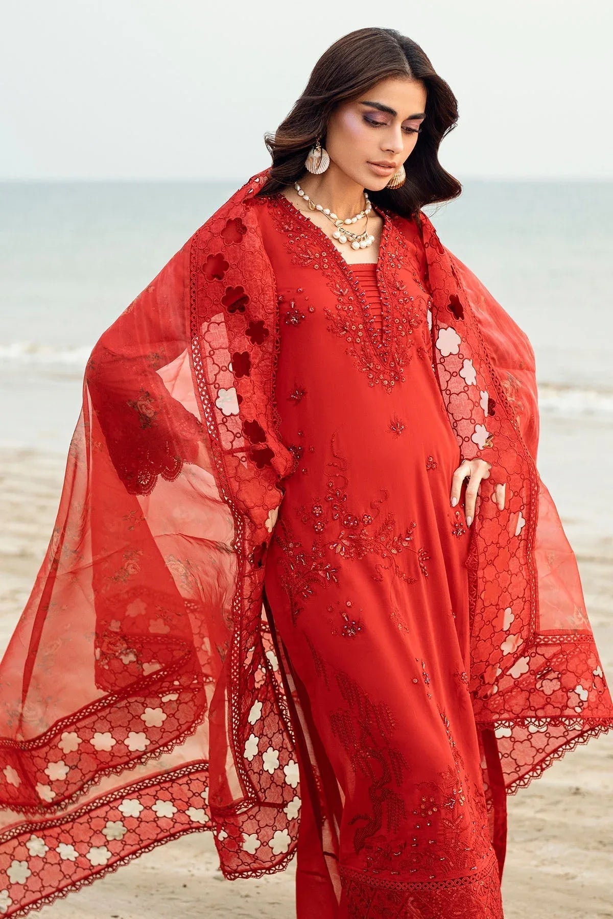 Nureh | Khuwab Luxury Lawn | NE-147 - Rang-e-Khaas