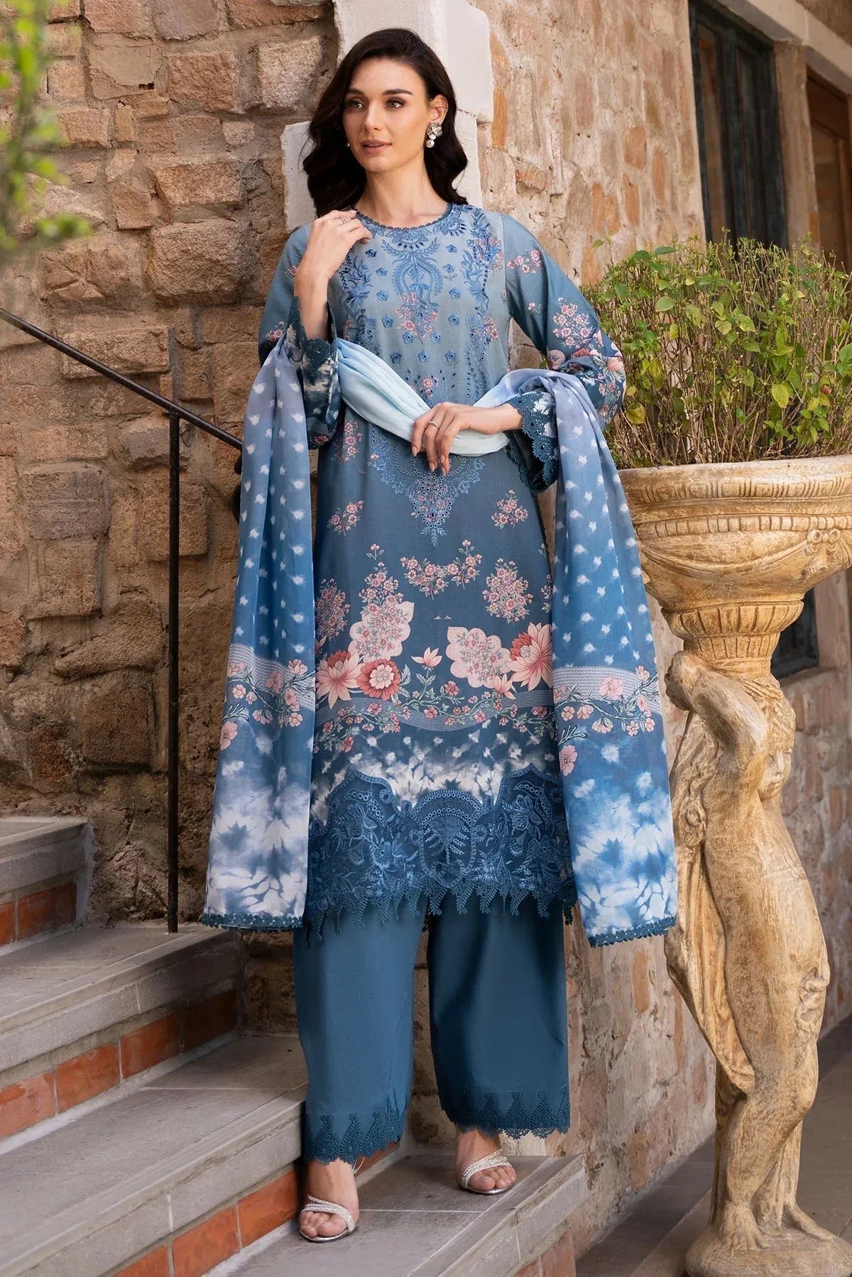Afrozeh | Damask The Holiday Edit '25 - Lawn| Seraphina A - Rang-e-Khaas
