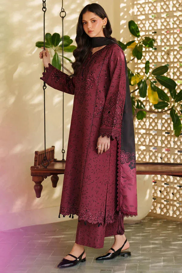 Farasha | Meline Premium Viscose 25 | Sable Bloom - Rang-e-Khaas