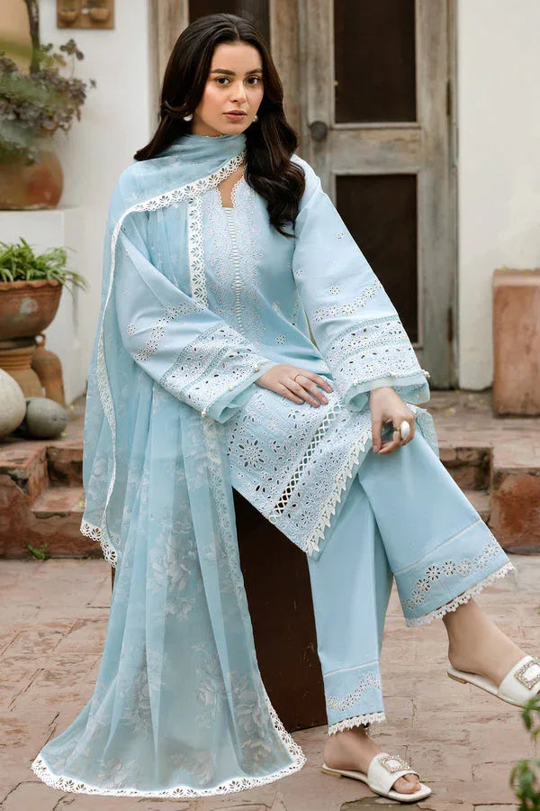 Farasha | Summer Weaves Embroidered Lawn | Sky Haze - Rang-e-Khaas