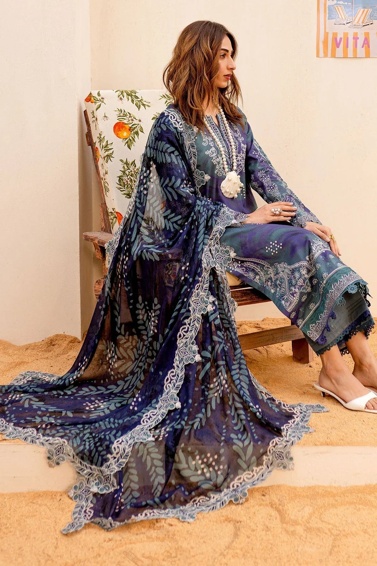 Nureh | Gardenia Lawn 25 | NSG-186 - Rang-e-Khaas