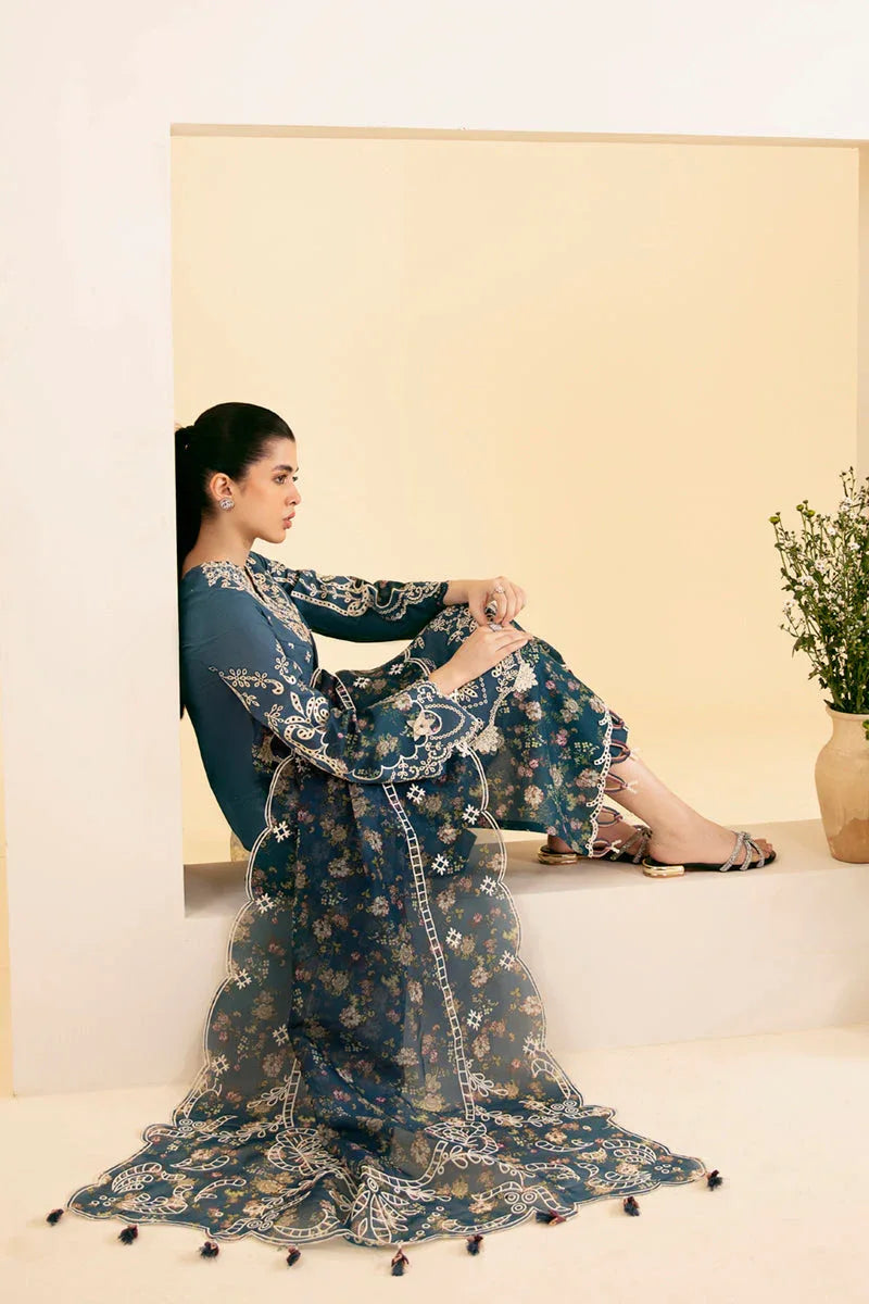 Qalamkar | Qlinekari Luxury Lawn | SQ-05 ELA - Rang-e-Khaas