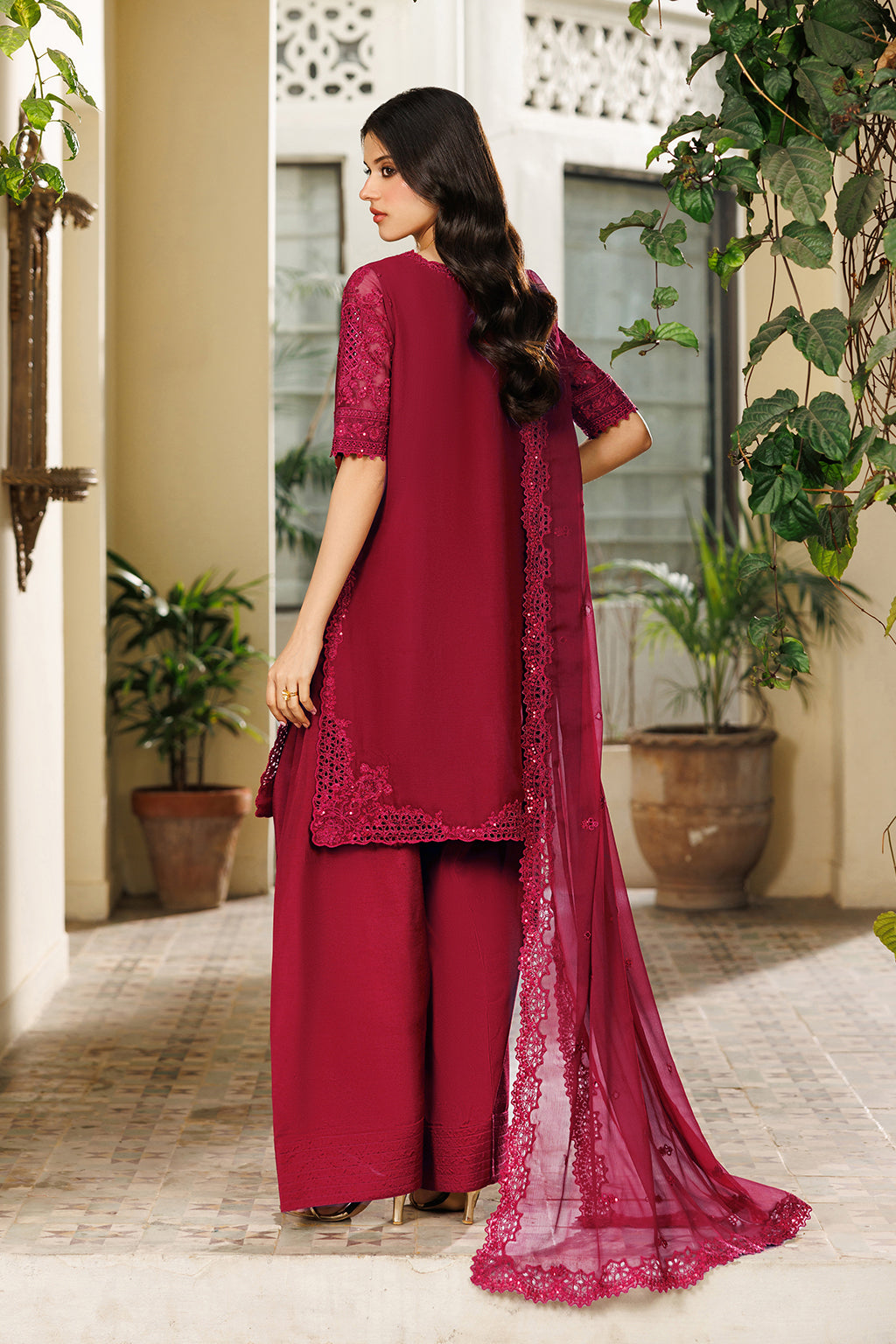 Iznik CC-97 Embroidered Chiffon