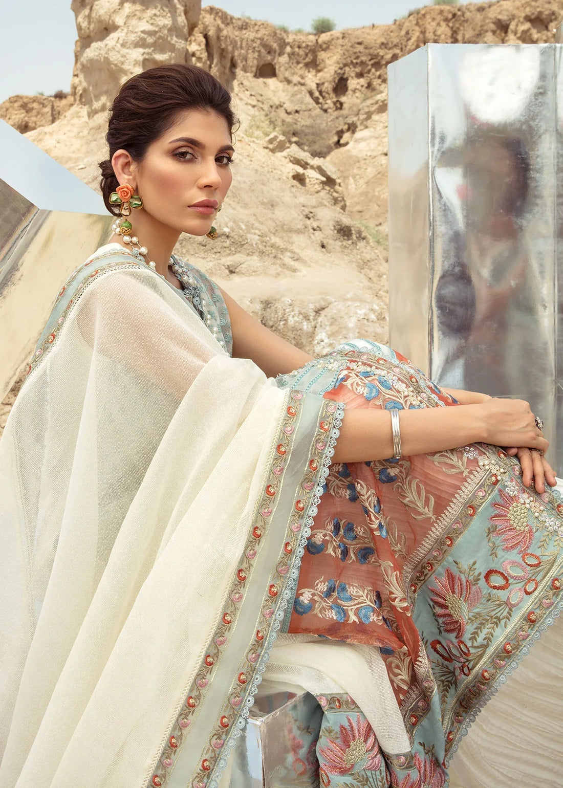 Saira Shakira | Luxury Pret | Rust Angrakha - Rang-e-Khaas