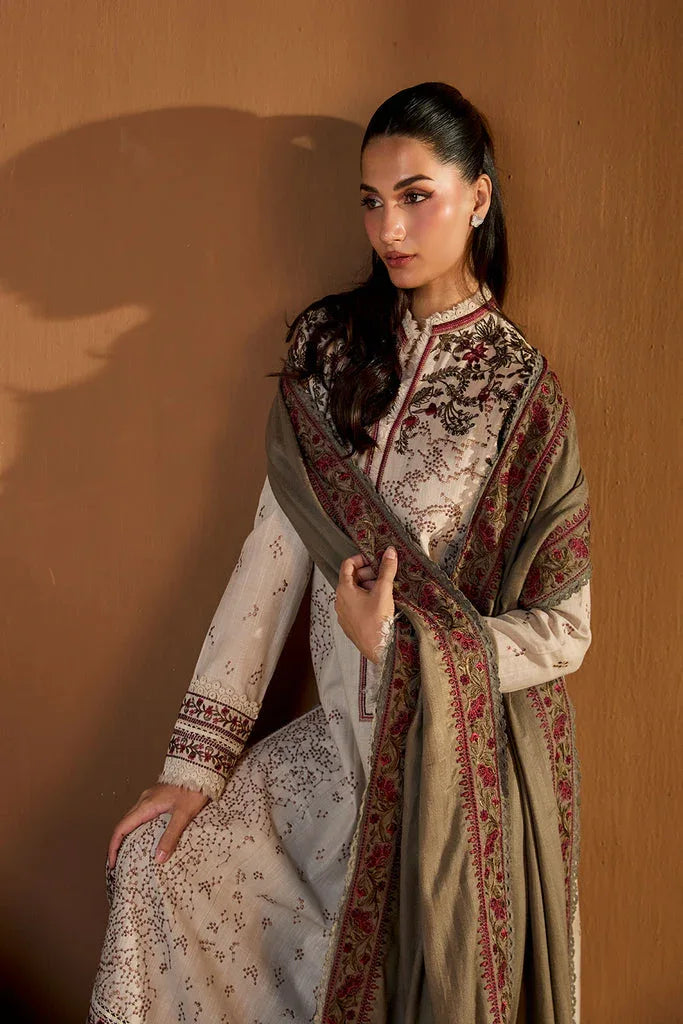 Sobia Nazir | Winter Shawl 25 | Design 6A - Rang-e-Khaas