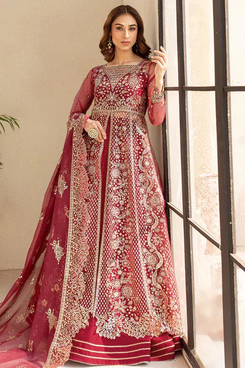 Farasha | Lu Zella Premium Formals 25 | Carmine Allure - Rang-e-Khaas
