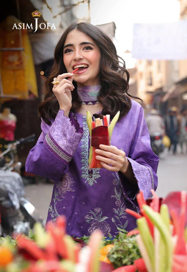 Asim Jofa | Summer Rhapsody | AJUBU-07 Embroidered Lawn - Rang-e-Khaas