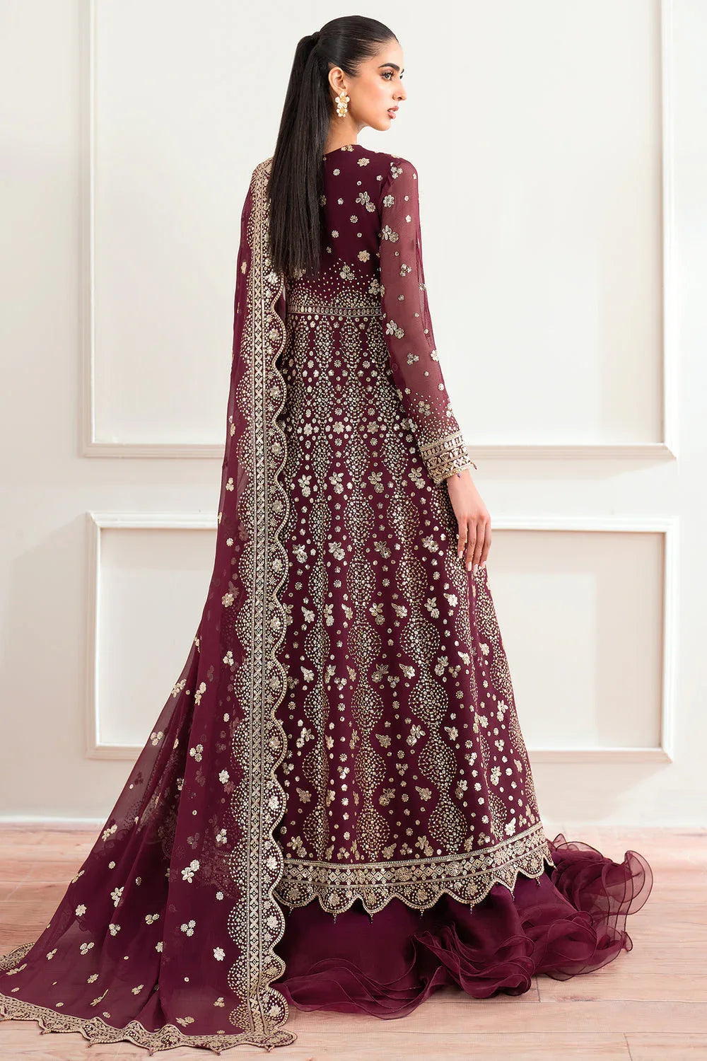 Farasha | Essence Formals 25 | Maroon Empress - Rang-e-Khaas