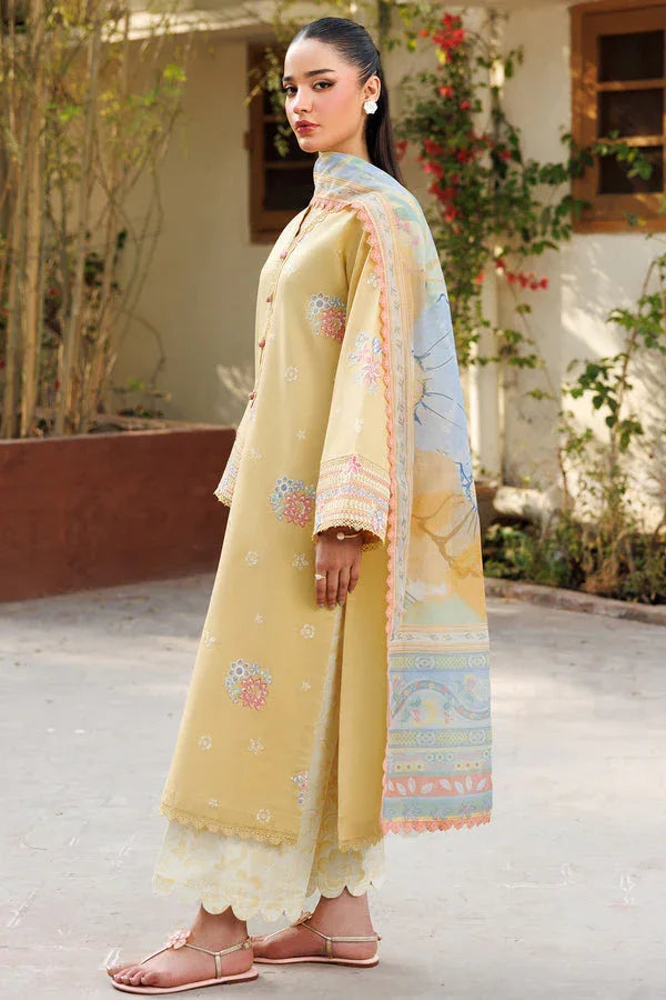Farasha | Summer Weaves Embroidered Lawn | Sunlit Mellow - Rang-e-Khaas