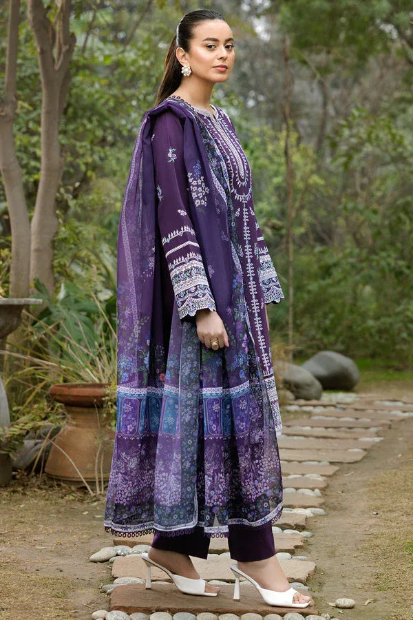 Farasha | Summer Weaves Embroidered Lawn | Regal Iris - Rang-e-Khaas