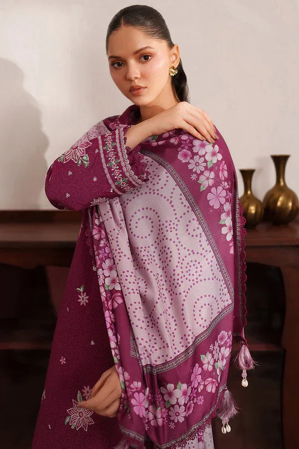 Farasha | Meline Premium Viscose 25 | Berry Blush - Rang-e-Khaas